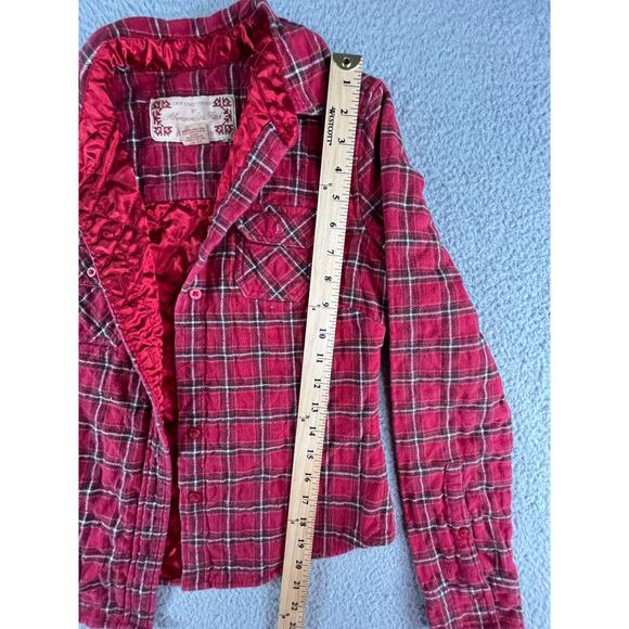 Abercrombie Fitch East Coast Vintage Jacket Womens Small Red Plaid Button Up - Picture 2 of 7